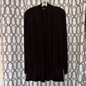 Alfani Black Open-Front Lightweight Cardigan